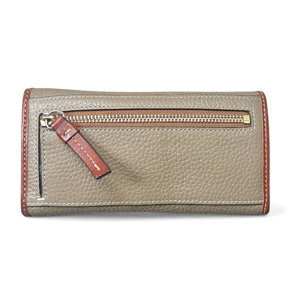 Dooney & Bourke Pebble Grain Continental Clutch in Taupe - Picture 2 of 9